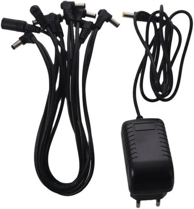 Main image of Power Supply For Effect Pedal With 8-Way Cable 9V 1A AC / DC Power Adapter For Pedals With Electric Guitar Effect