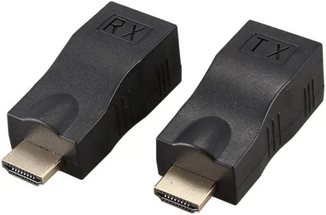 Alt view image 2 of 6 - 6X 4K 3D HDMI 1.4 30M Extender To RJ45 Over Cat 5E/6 Network LAN Ethernet Adapter