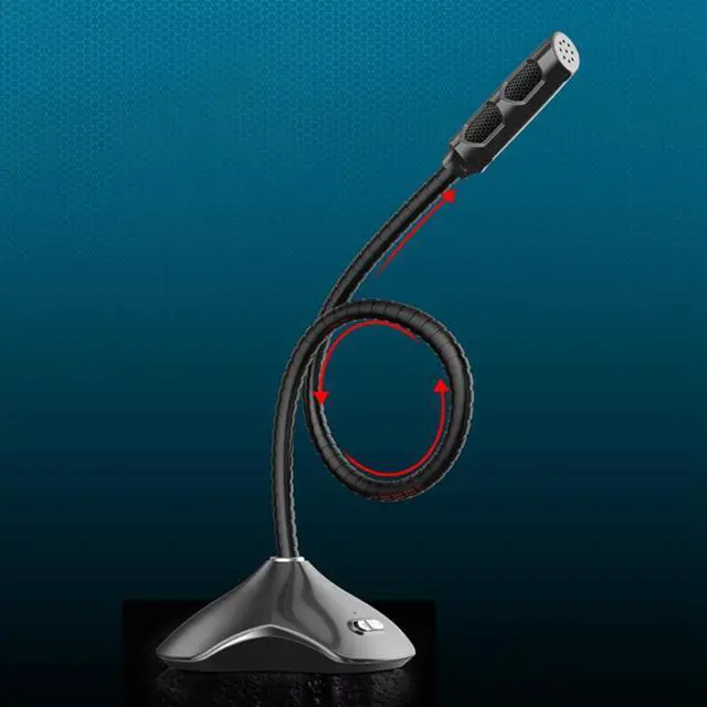 Alt view image 2 of 6 - USB Microphone Game Microphone Plug and Play Computer Microphone Omnidirectional Microphone with Mute Button