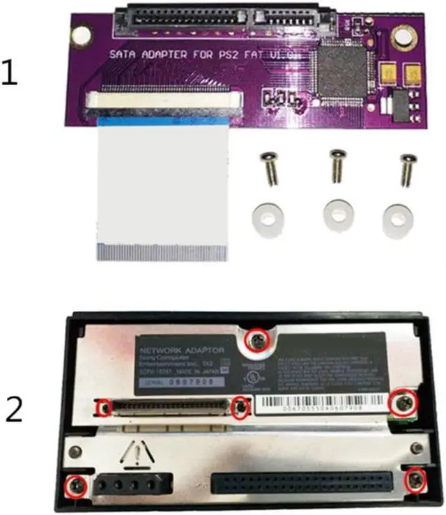 Alt view image 2 of 6 - SATA Adapter Upgrade for SONY Playstation 2 PS2 IDE Network Adapter