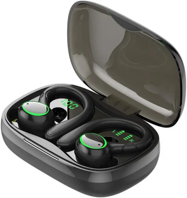 Main image of Bluetooth 5.1 Wireless Headphones LED Digital Display Sports Sweat-Proof Hanging Ear Headphones for Android and iPhone