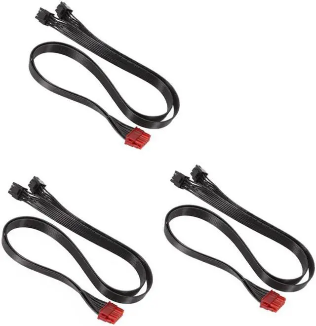 Main image of 3Pcs 12Pin To Dual Pci-E 8Pin (6 + 2Pin) Power Cord For Psu Graphics Card Line Cable For Enermax Power Module Cable