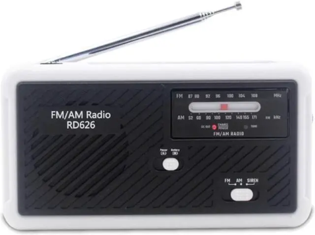 Main image of RD626 Solar Radio Portable Hand Crank Generator Multifunctional Lighting Mobile Phone Charging AM FM Radio For Outdoor