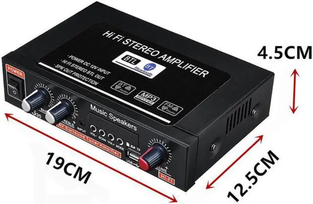 Alt view image 3 of 3 - G30 Bluetooth Power Amplifier,Portable Digital Power Audio Amplifier Stereo AMP for Amplified Subwoofer Speaker