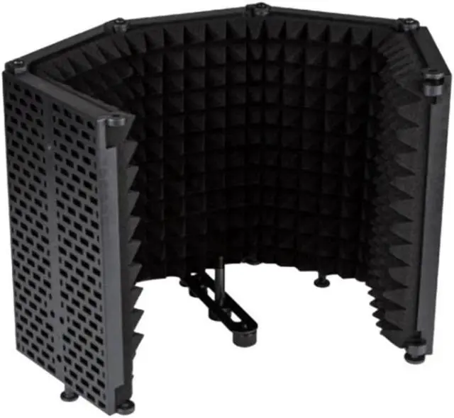 Main image of Microphone Wind Screen, Five-Door Soundproof Cover, Sound-Absorbing Blowout Prevention Net Noise Reduction Board