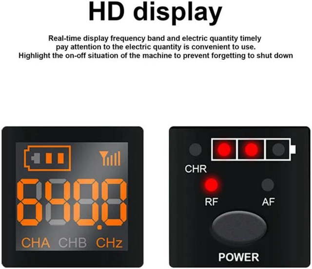 Alt view image 2 of 3 - 1 Pair Microphone Wireless System Microphone Wireless Transmitter System UHF Transmitter & Receiver Mic/Line Two Modes