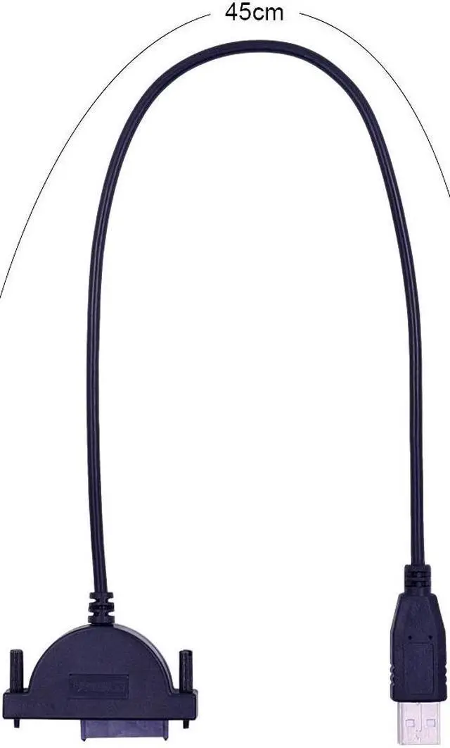 Alt view image 2 of 3 - CHIPAL  adaptateur de câble Mini SATA II, USB 2.0 à 7 + 6 13 broches, pour 2ème disque dur Caddy, lecteur fin pour ordinateur portable CD ROM