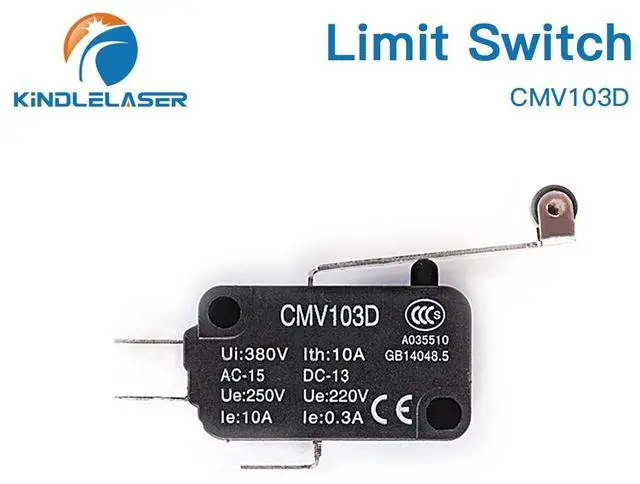 Alt view image 5 of 7 - Kindle Laser  petit interrupteur de fin de course de haute qualité CMV103D, Micro interrupteur momentané à longue poignée pour machine de découpe Laser CO2