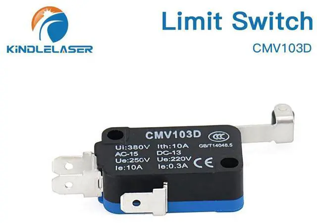 Alt view image 7 of 7 - Kindle Laser  petit interrupteur de fin de course de haute qualité CMV103D, Micro interrupteur momentané à longue poignée pour machine de découpe Laser CO2