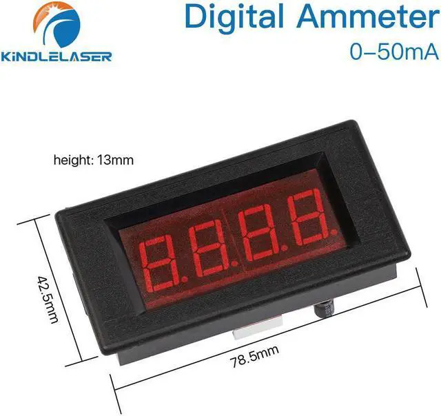 Alt view image 7 of 7 - KINDLELASER  ampèremètre numérique LED, courant DC 0-50mA, panneau d'ampli analogique, pour Machine de découpe et gravure au Laser CO2