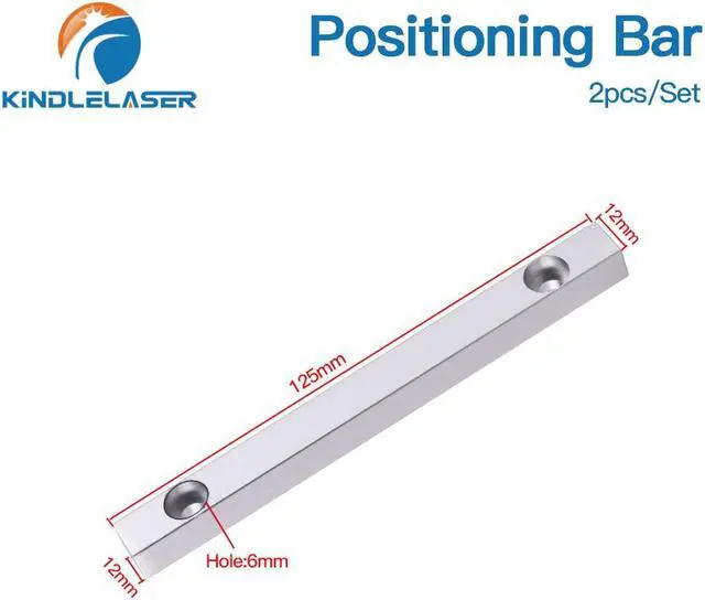 Alt view image 6 of 7 - KINDLELASER  barre de positionnement de table de travail, 2 pièces, 125x12mm Dia.6mm + 4 vis de positionnement pour bricolage, Machine à graver en Fiber et Co2