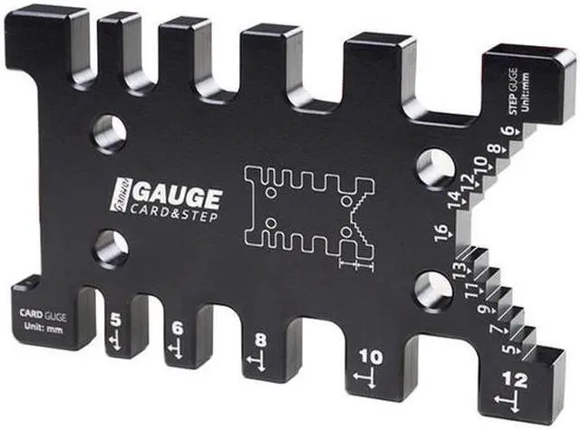 Main image of Gabarit en aluminium à queue d'aronde, travail du bois, Tenon, échelle impériale métrique, carte de mesure, jauge pour menuiserie, routeur, outils de scie de Table