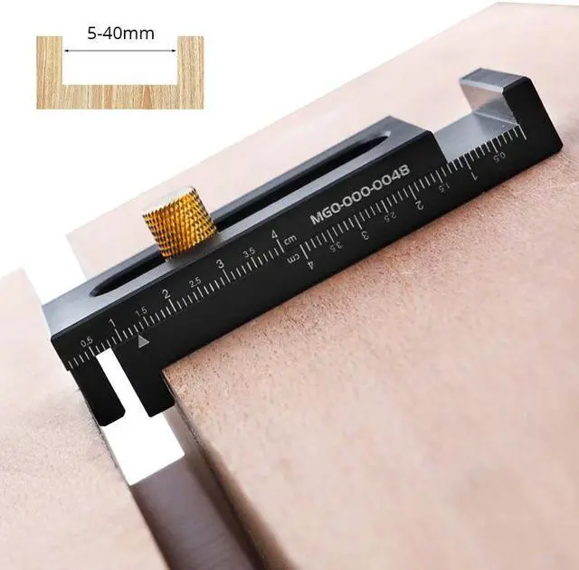 Alt view image 2 of 4 - Bloc de mesure mobile, dispositif de réglage de fente de scie de Table, Tenon à mortaise, machine à mesure mobile pour le travail du bois