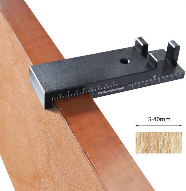 Alt view image 3 of 4 - Bloc de mesure mobile, dispositif de réglage de fente de scie de Table, Tenon à mortaise, machine à mesure mobile pour le travail du bois