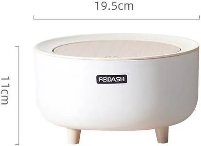 Main image of Desktoppoubelle avec couvercle de presse antidérapant, outil à boucle élastique, maison, dortoir pour étudiants, seau de rangement de chevet, poubelle