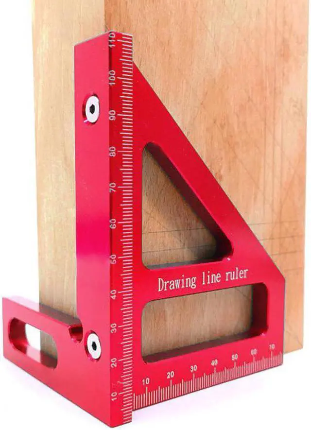 Alt view image 3 of 4 - Règle de luxe en alliage d'aluminium, carré multifonctionnel, 45 90 degrés, jauge, règle triangulaire, outils pour le travail du bois
