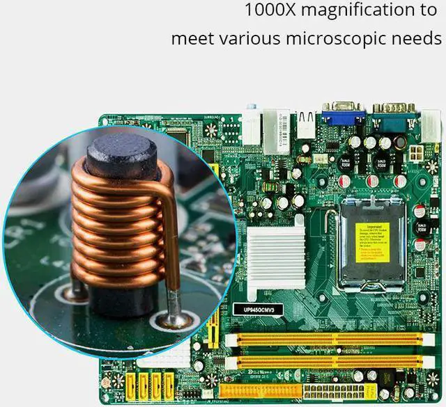 Alt view image 3 of 4 - Microscope numérique Portable USB, pour iPhone iPad PC 50x-1000x, caméra LED, Microscope électronique avec support Flexible à 360 °