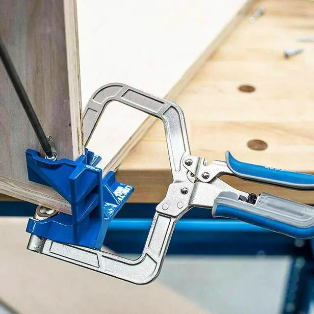 Alt view image 2 of 4 - Fixation auxiliaire à 90 degrés, planche d'épissure pour le travail du bois, panneau de positionnement, Clip fixe, charpentier, serrage d'angle, outil de serrage carré