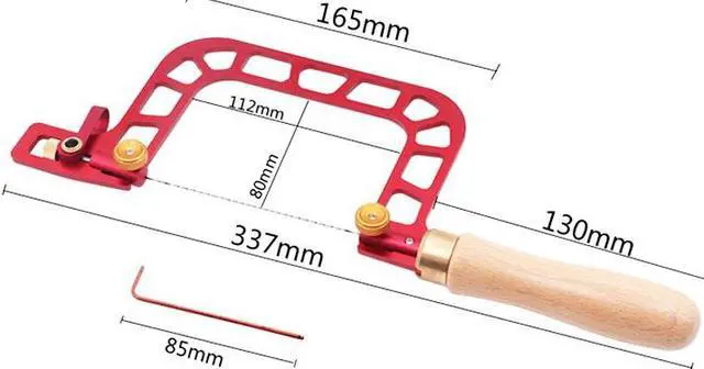 Alt view image 4 of 4 - Scie à main multifonction avec cadre en alliage d'aluminium, universelle, fonctionne comme scie à crochet, scie à molette, scie à arc, scie à bois