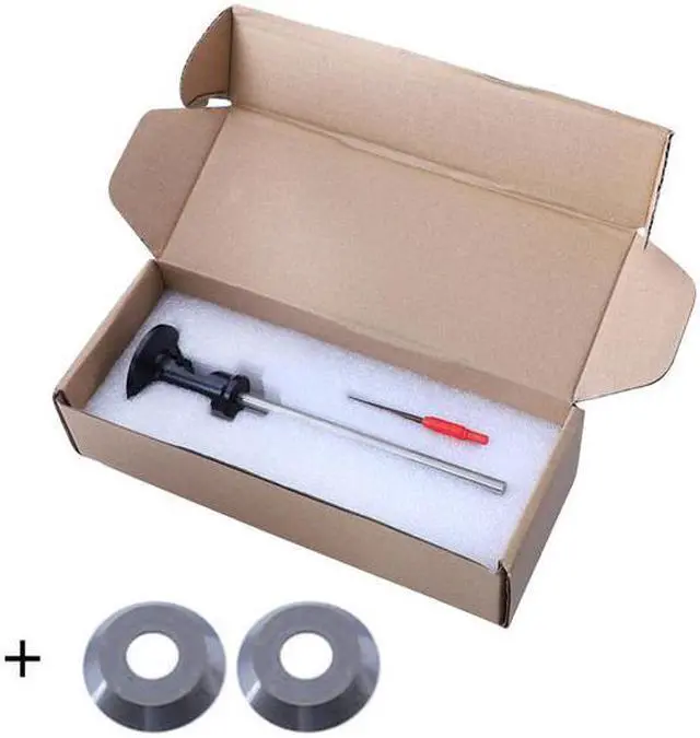 Main image of Jauge de marquage de roue, Kit de traçage de marquage pour le travail du bois avec 2 couteaux de rechange, ligne de traçage en bois