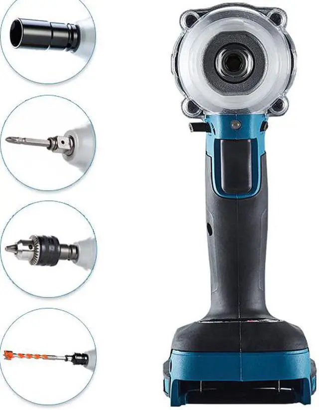 Alt view image 2 of 7 - Makita-clé à percussion électrique sans fil 18V 520N.m, clé à chocs électrique sans balais 1/2, clé à douille polyvalente, outil électrique Rechargeable pour batterie