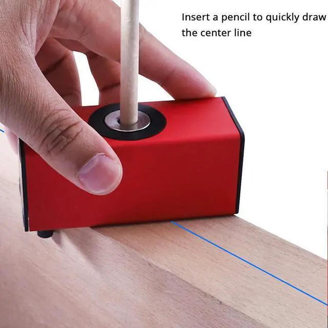 Alt view image 4 of 7 - Gabarit de perçage pour le travail du bois, localisateur de trous obliques, gabarit de trou de poche, ligne centrale, outil pour épissure de planche de bois
