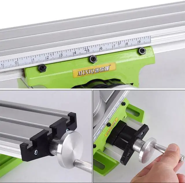 Alt view image 4 of 7 - Table de travail pour fraiseuse, Mini, haute précision, en aluminium, fraiseuse multifonction, perceuse d'établi (BG6300)