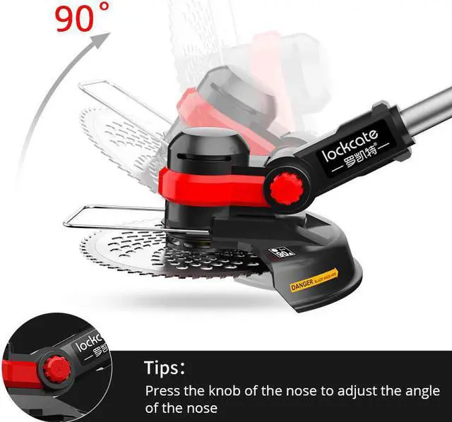 Alt view image 4 of 7 - Tondeuse à gazon électrique sans fil 20V, tondeuse à gazon, taille-haie portable réglable, sans batterie