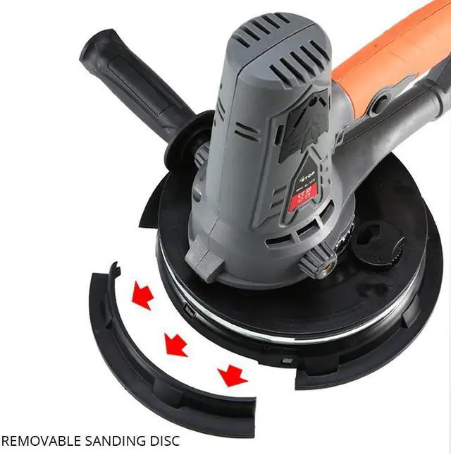 Alt view image 4 of 7 - Ponceuse pour cloisons sèches 1250W Vitesse Variable Mur Mastic Polisseur tenu dans la Main de Machine De Polissage Avec LUMIÈRE LED, Tuyau de poussière Et Sac de collecte