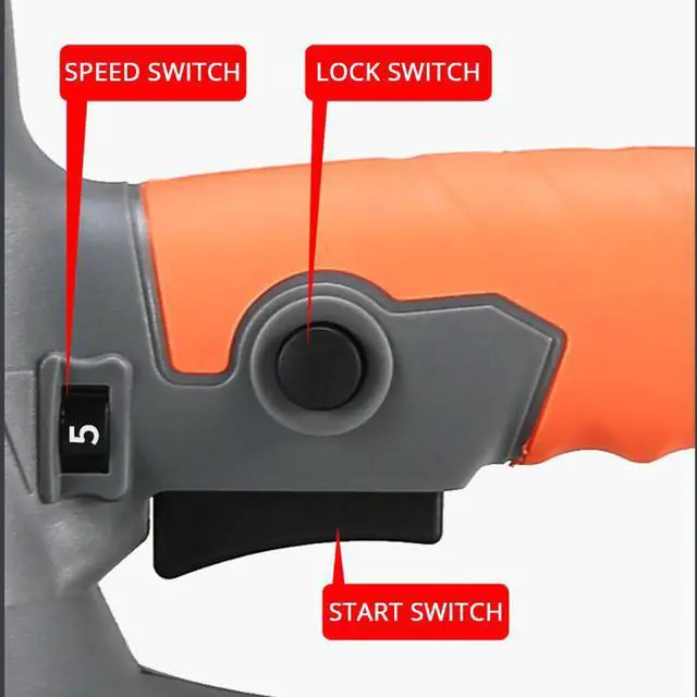 Alt view image 2 of 7 - Ponceuse pour cloisons sèches 1250W Vitesse Variable Mur Mastic Polisseur tenu dans la Main de Machine De Polissage Avec LUMIÈRE LED, Tuyau de poussière Et Sac de collecte