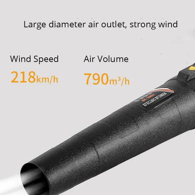 Alt view image 3 of 6 - Souffleur de feuilles électrique, Turbine à vent forte 3500w 220v, broyeur à vide, souffleur léger pour le nettoyage de la cour, soufflage de neige