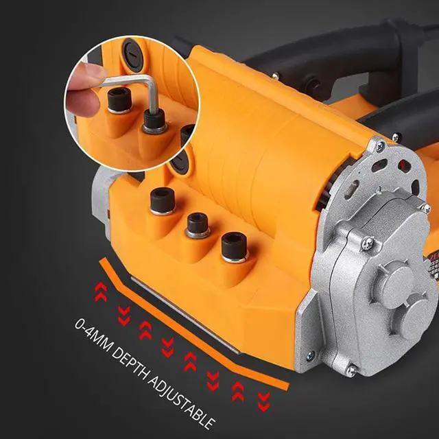 Alt view image 2 of 4 - Raboteuse murale électrique 220V, 2000w, Machine à pelleter les vieux murs, avec mastic, profondeur réglable de 0 à 4MM, sans poussière