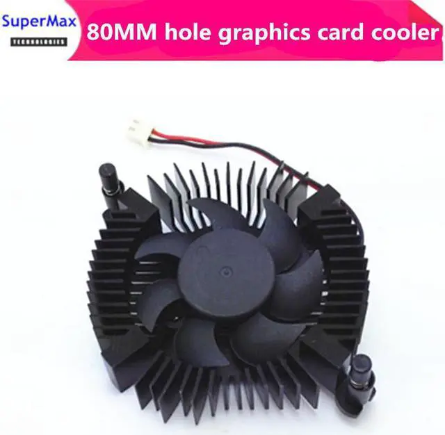 Alt view image 2 of 2 - Dissipateur thermique universel pour carte graphique, 8CM, avec ventilateur 5010 à roulement à billes de 26mm, ventilateur d'interface à 2 fils, 1 pièce, livraison gratuite