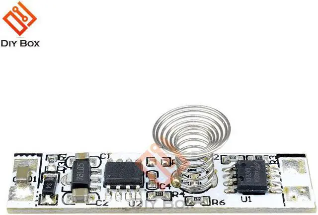 Alt view image 7 of 7 - Touch Switch Capacitive Sensor Module Coil Spring Switch LED Dimmer Control Switch 9-24V 30W 3A for Smart Home LED Light Strip