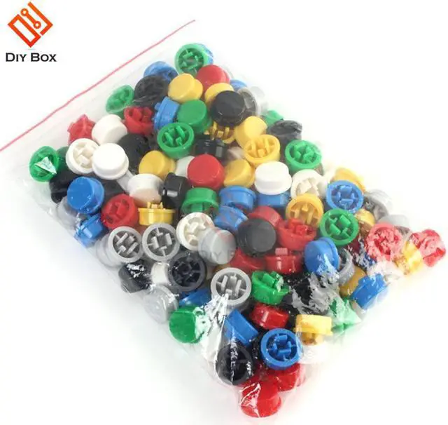 Alt view image 5 of 7 - 140PCS Round Tactile Button Cap Kits 9.58*5.1mm for 12*12*7.3mm Tact Switch