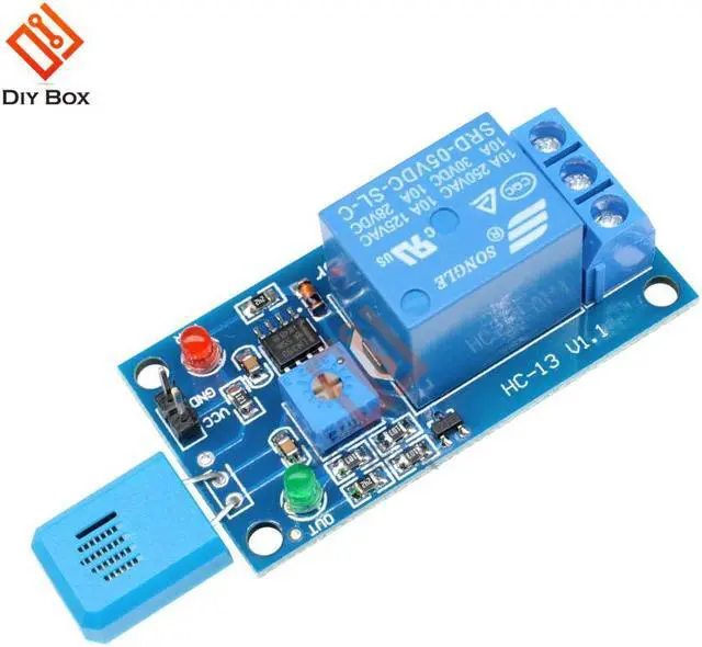 Alt view image 6 of 7 - HR202 5V Humidity Switch Sensor Relay Module Sensitive Humidity Controller Sensor Module Direct drive relay