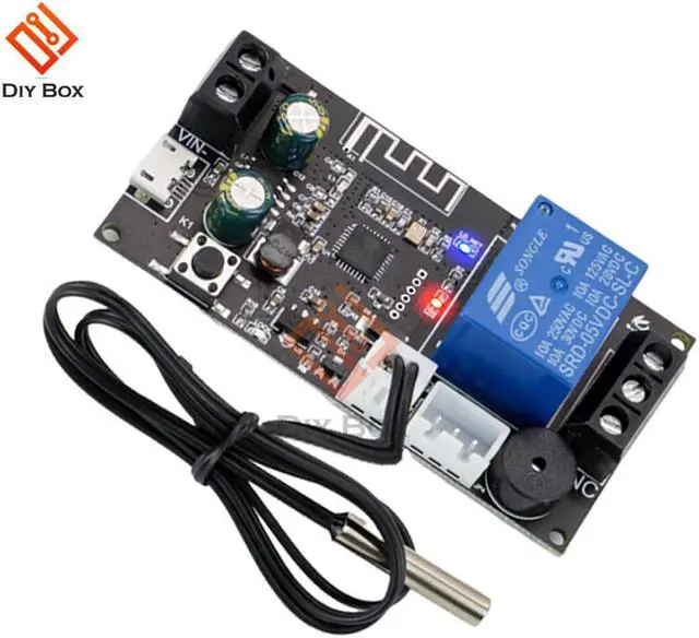Alt view image 4 of 7 - DC6-30V Remote WIFI Thermostat High Precision Temperature Controller Module Cooling and Heating APP Temperature Collection