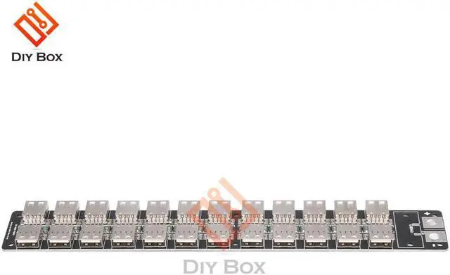 Alt view image 2 of 4 - 24 Port USB Charger Module 24-port Fast Charging Socket with 12AWG Silicone Wire Input 4.8v-5.2v for Model Power Supply Board
