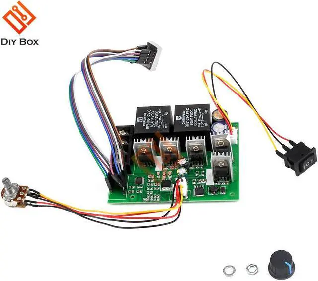 Alt view image 4 of 7 - DC 10-50V PWM Speed Controller DC Motor Governor LED Digital Display 40A 12V/24V/36V/48V Adjustable Switch Drive Board Module
