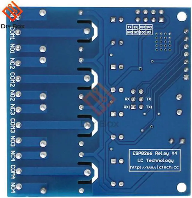 Alt view image 4 of 7 - DC 12V WiFi Relay Module ESP8266 ESP-01 4CH APP Controller Wireless Switch Relay Module for Smart Home Automation