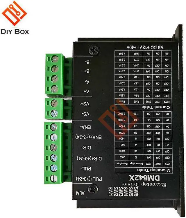 Alt view image 4 of 4 - DM542X Digital DSP Stepper Motor Driver 2 Phase 4.2A for 42/57 Stepper Motor 128 Subdivision Low Noise Low Voltage Version