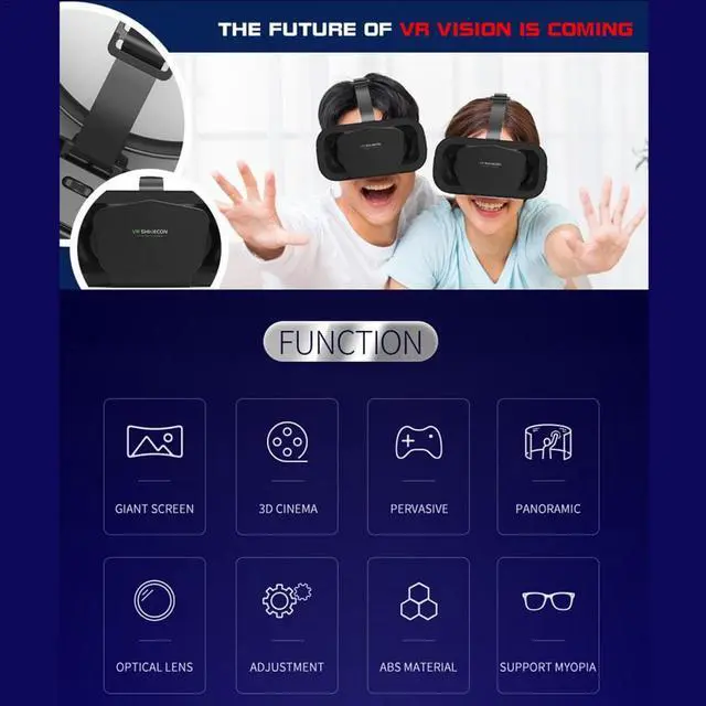 Alt view image 4 of 7 - Lunettes de réalité virtuelle 3D VR, pour Smartphone Android/WIN/IOS, 4.7-7.0 pouces, pour jeux vidéo et films sur téléphone