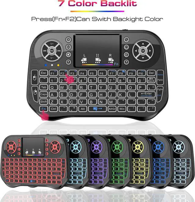 Alt view image 3 of 7 - Mini clavier sans fil i10 pour Smart TV, avec pavé tactile, pour télécommande/PC/iPad/Xbox/Android/HTPC