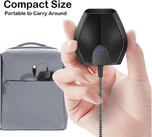 Alt view image 4 of 7 - Microphone USB professionnel de bureau, avec fonction muette, réduction de bruit, pour ordinateur portable/ordinateur, appareil de conversation vocale Audio