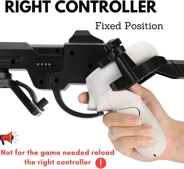 Alt view image 3 of 4 - Pistolet magnétique pour Oculus Quest 2 Stock, accessoires VR, poignée de jeu avec sangle, support de tir, expérience de jeu FPS améliorée