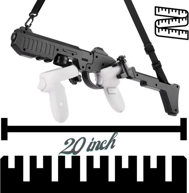Alt view image 4 of 4 - Pistolet magnétique pour Oculus Quest 2 Stock, accessoires VR, poignée de jeu avec sangle, support de tir, expérience de jeu FPS améliorée
