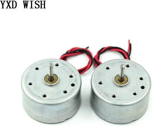 Main image of Moteur solaire 300 cc 3V, 4.5V 5V, cc pour lecteur CD, bricolage, jouets, 2 broches, espacement des prises, moteurs à brosse de 2.0mm, PH2.0mm