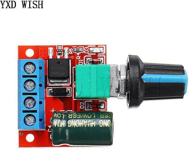Alt view image 2 of 6 - Contrôleur de vitesse de moteur, 5a 90W PWM 12V DC, Module DC-DC 4.5V-35V, régulateur de vitesse réglable, interrupteur de contrôle 24V