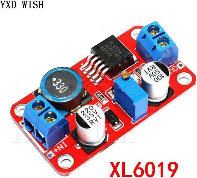 Alt view image 2 of 6 - Module d'alimentation électrique 5A, régulateur de tension, sortie réglable, XL6019, 3.3V-35V à 5V 6V 9V 12V 24V