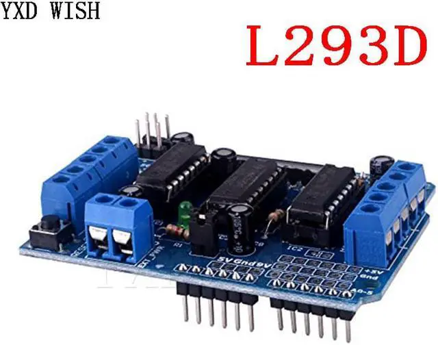 Alt view image 3 of 4 - Panneau de commande de moteur L293D, panneau d'extension d'entraînement à 4 canaux pour arduino Mega2560